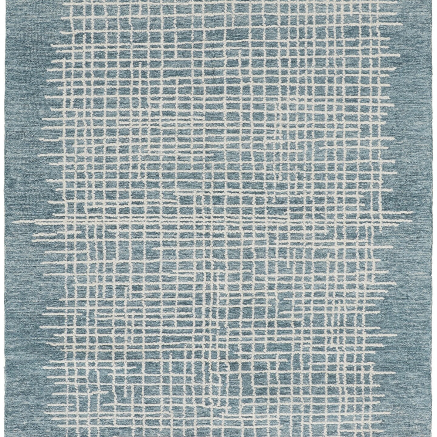 Edge Collections - 4&#x27; X 6&#x27; - Blue - Stain Resistant Plaid Area Rug for Cozy Interiors - 1 Piece