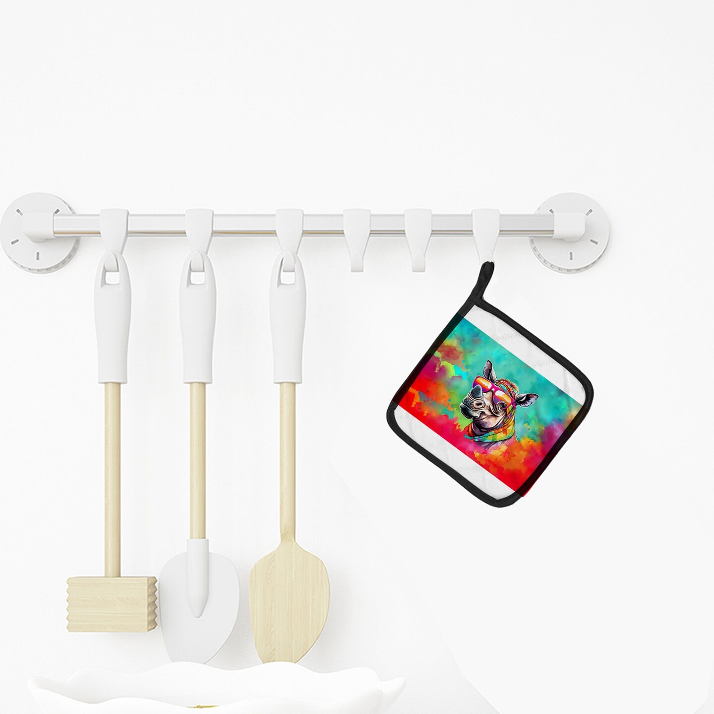 Edge Collections - 7.5" x 7.5" - Multicolor - Modern Pair of Guinea Pig Holders for Kitchen - 2 Piece