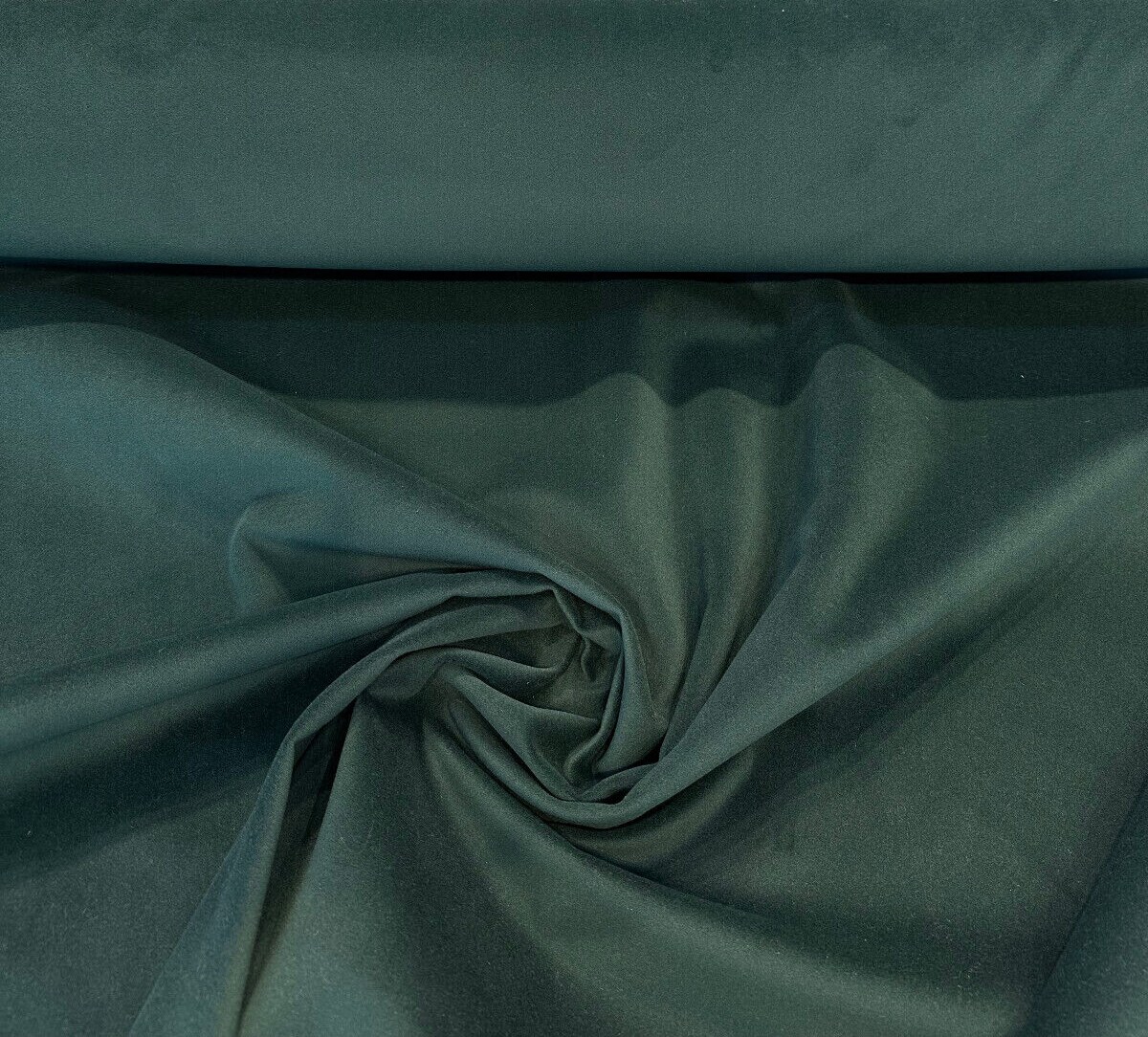 1 Yard Modern Velvet Upholstery Fabric in Dark Green Soft Low Pile 54 inch Width