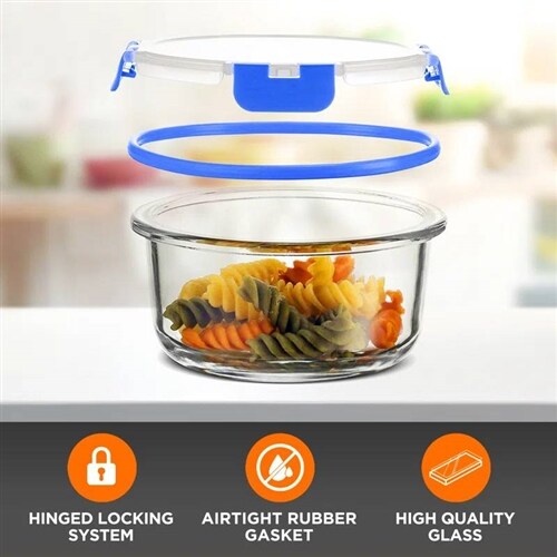 24-Piece Glass Food Storage Containers with Snap Lock Lids Oven and Microwave Safe Set