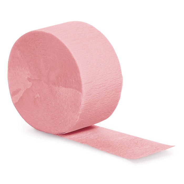 Classic Pink Crepe Streamers 81 ft