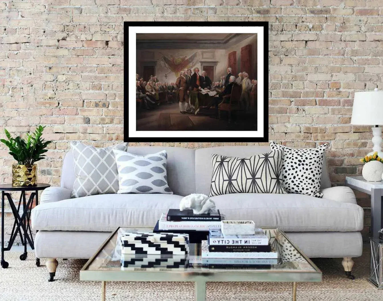 Framed Print of The Declaration of Independence Signing Art