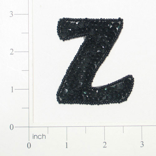 Pack of 2 Letter Z Sequin Applique