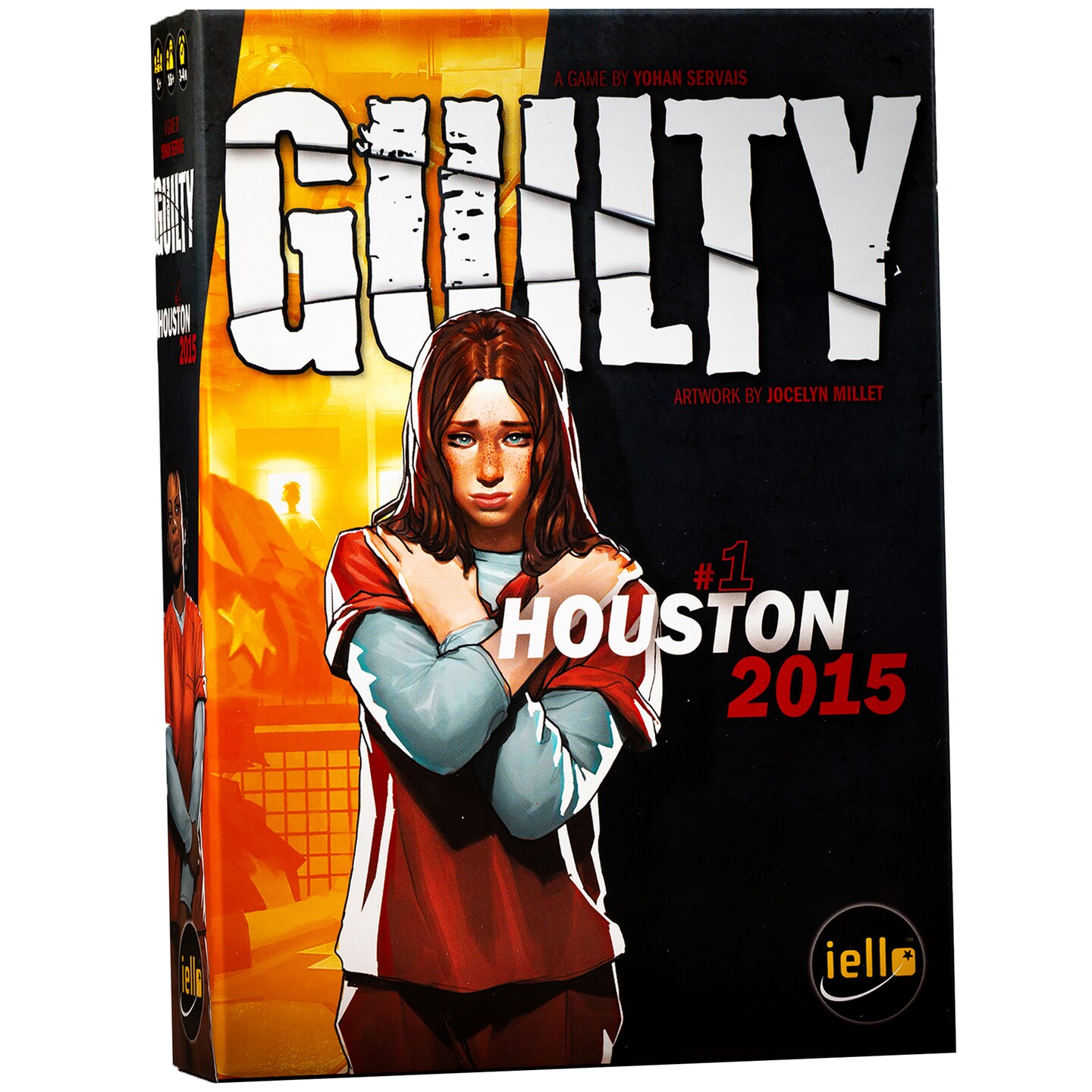 IELLO: Guilty: Houston 2015 - Cooperative Board Game, Deduction, Murder Investigation At County Prison, Ages 18+, 1-99 Players, 180-240 Min