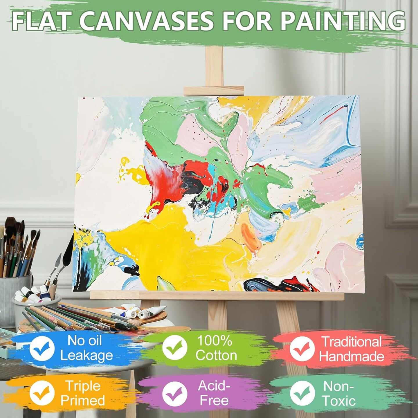 Canvas Boards for Painting 8x10, 26 Pack Canvases Primed Acid Free Blank Canvas Panels for Classroom and Parties