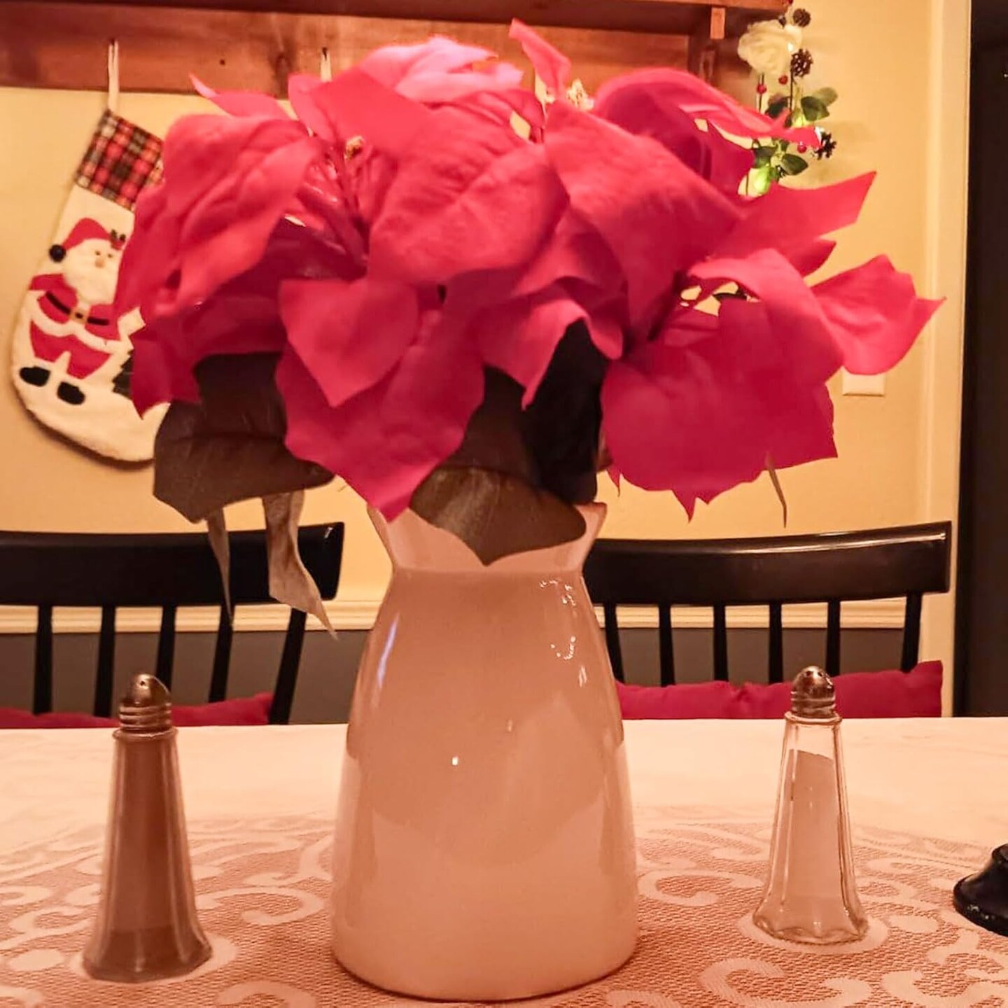 White Flower Vase- Ceramic Vase for Decor, White vase for Flowers, Modern Vases for Living Room/Home Decor Accents/Entryway/Mantel/Bookshel