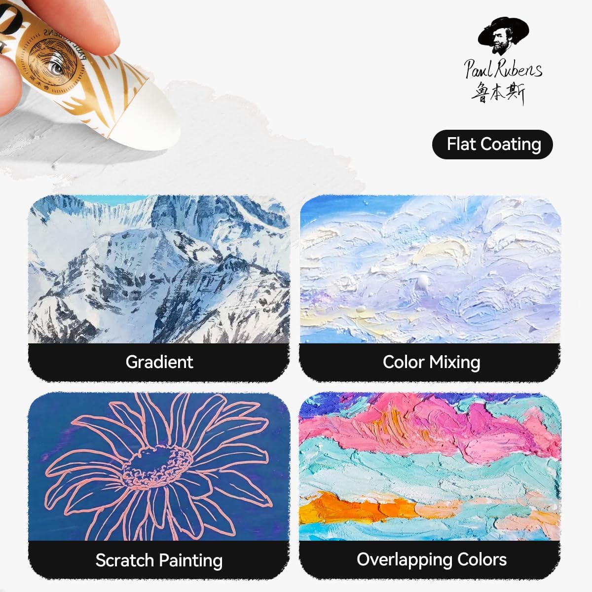 Oil Pastels, 60g Extra Large White Oil Pastels Set (Pack of 2≈14 PCS Regular Oil Pastels), Creamy texture Easy to Blend HAIYA Oil Pastels for Artists, Great Fit for Painting Large Areas