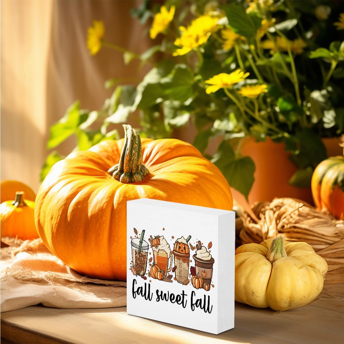 Wooden Box Sign Fall Decor