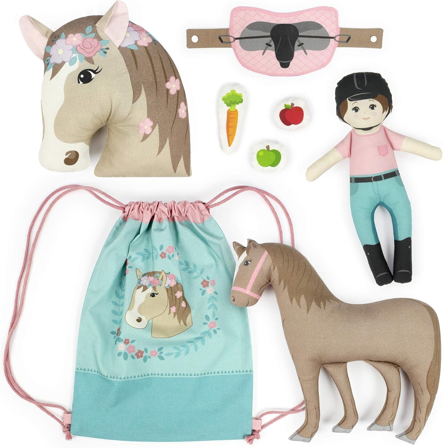 Horse-Themed Fabric Panel Sewing Kit