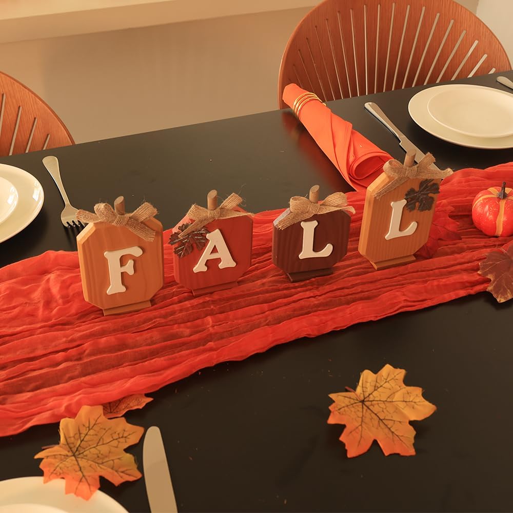 Pumpkin Wood Sign Table Fall Decorations