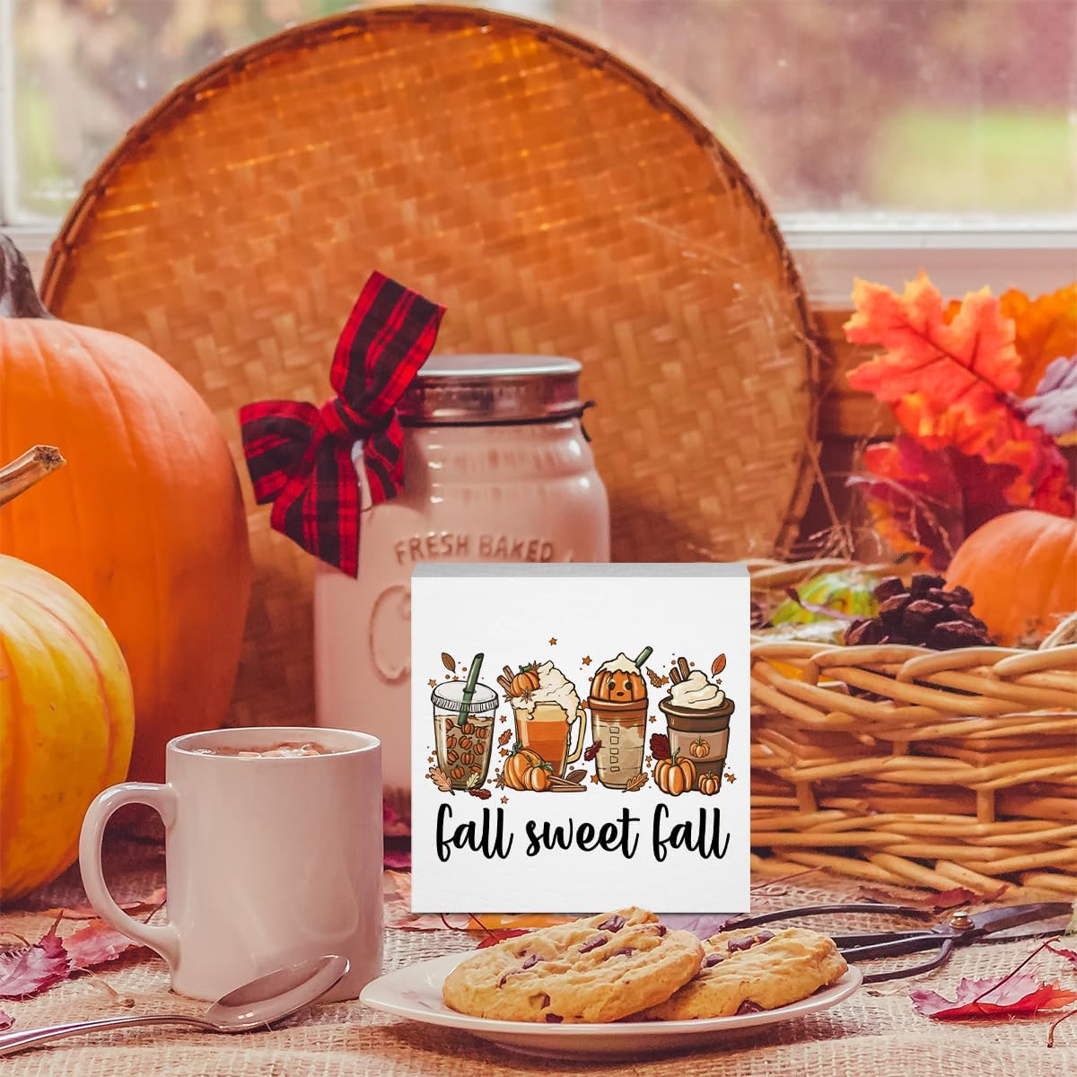 Wooden Box Sign Fall Decor
