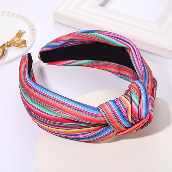 Cinco De Mayo Mexican Fiesta Headbands for Women – Knotted Sombrero Cactus Chili Pepper Avocado Party Hair Accessories – Fiesta Costume Outfit for Taco Tuesday, Birthday & Mexican Theme Celebrations