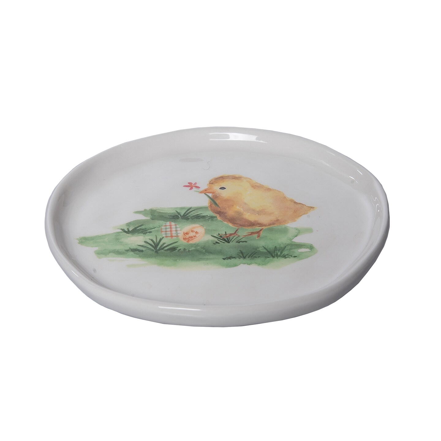 Transpac Dolomite Chick Appetizer Plate