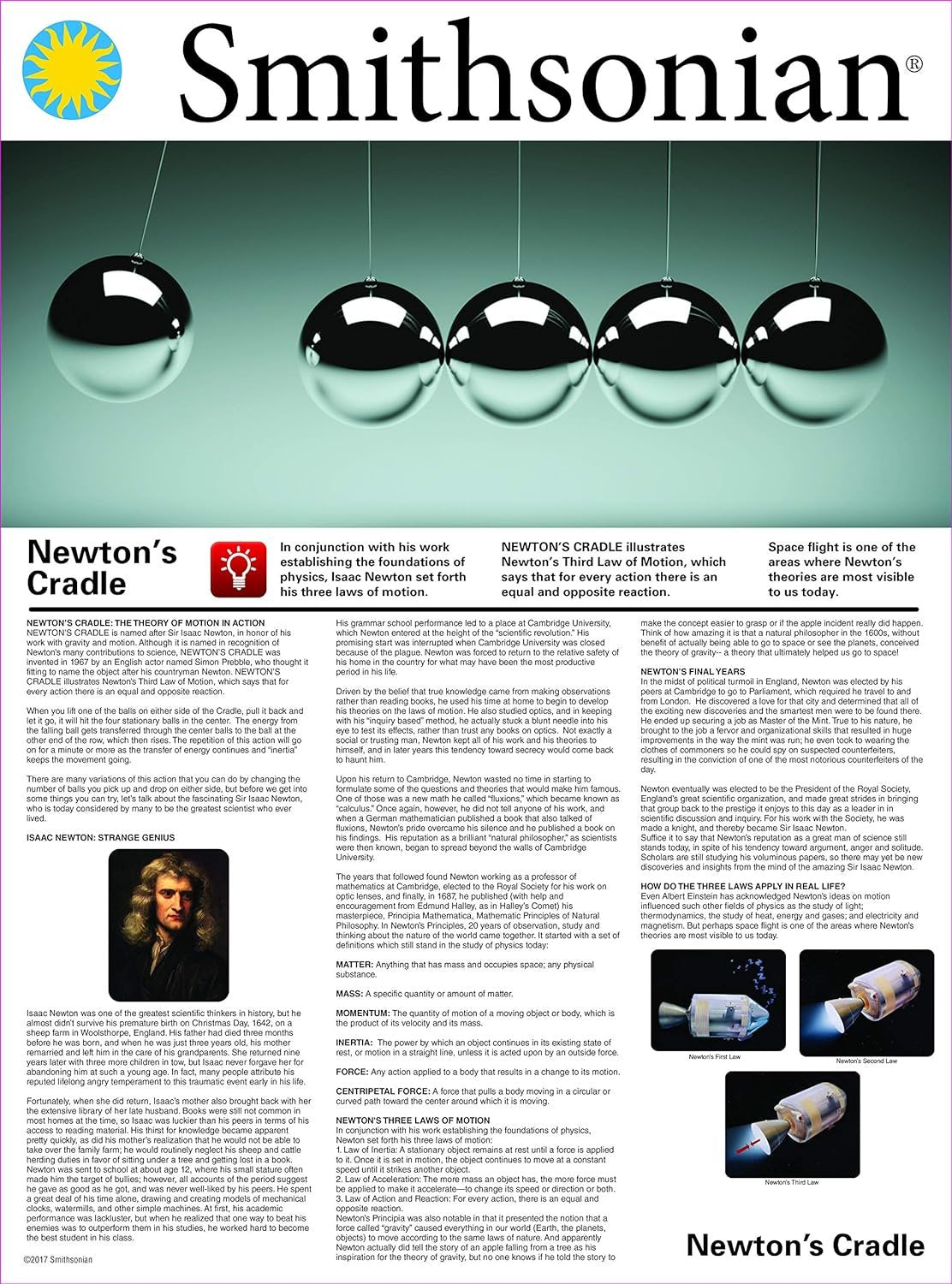 Smithsonian Science Activities, Newtons Cradle,96 months to 216 months Gray