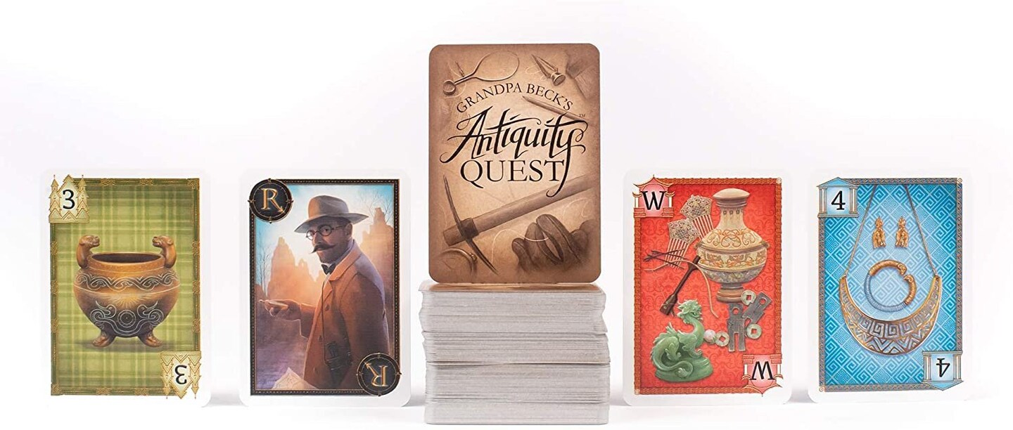 Grandpa Beck's Games - Antiquity Quest - A Set Collection Card Game Similar to Hand and Foot or Canasta, 2-8 Players Ages 10+ (First Edition)
