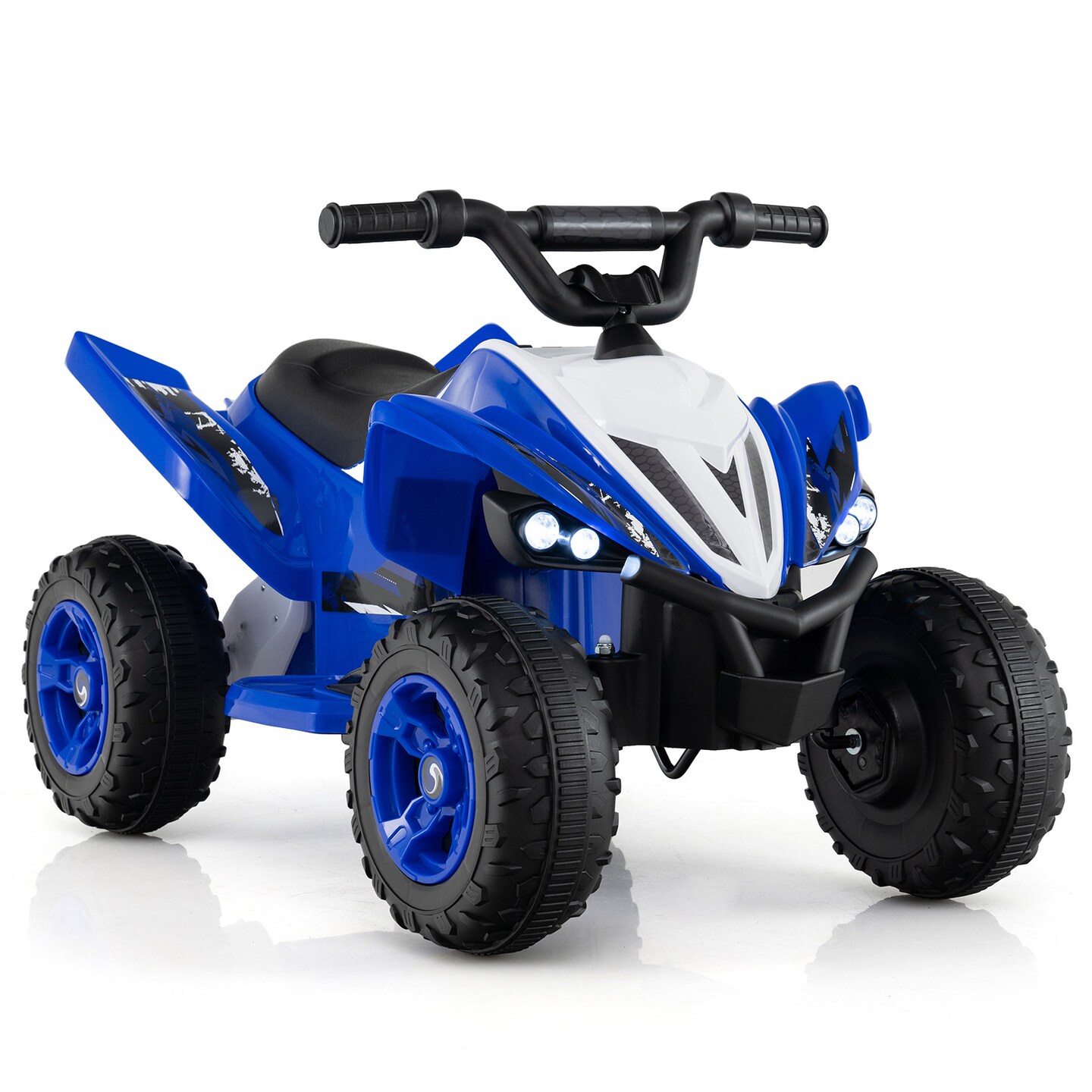 Kids 12V Ride-On ATV Quad 4-Wheeler with LED Lights, 7 mph Max Speed