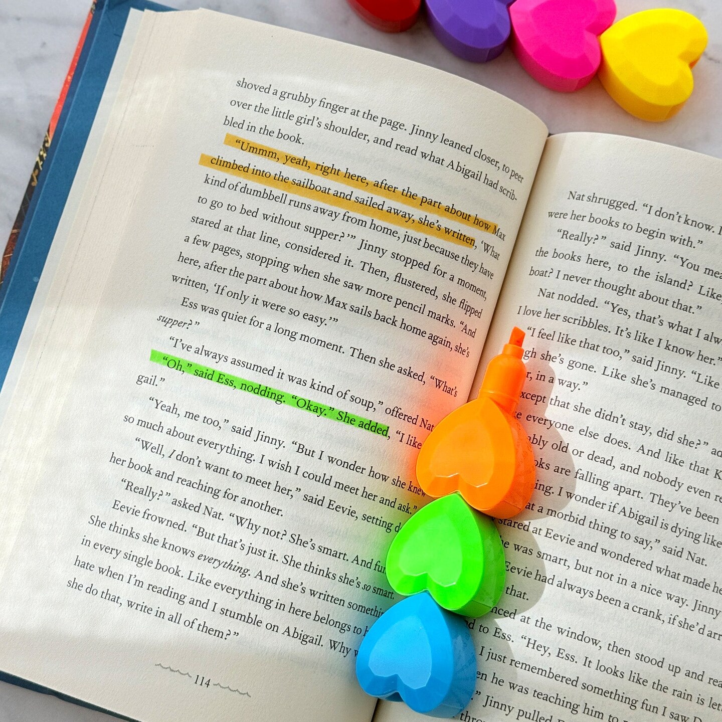 Wrapables Mini Stackable Highlighters, Cute Multi-color Markers, Hearts