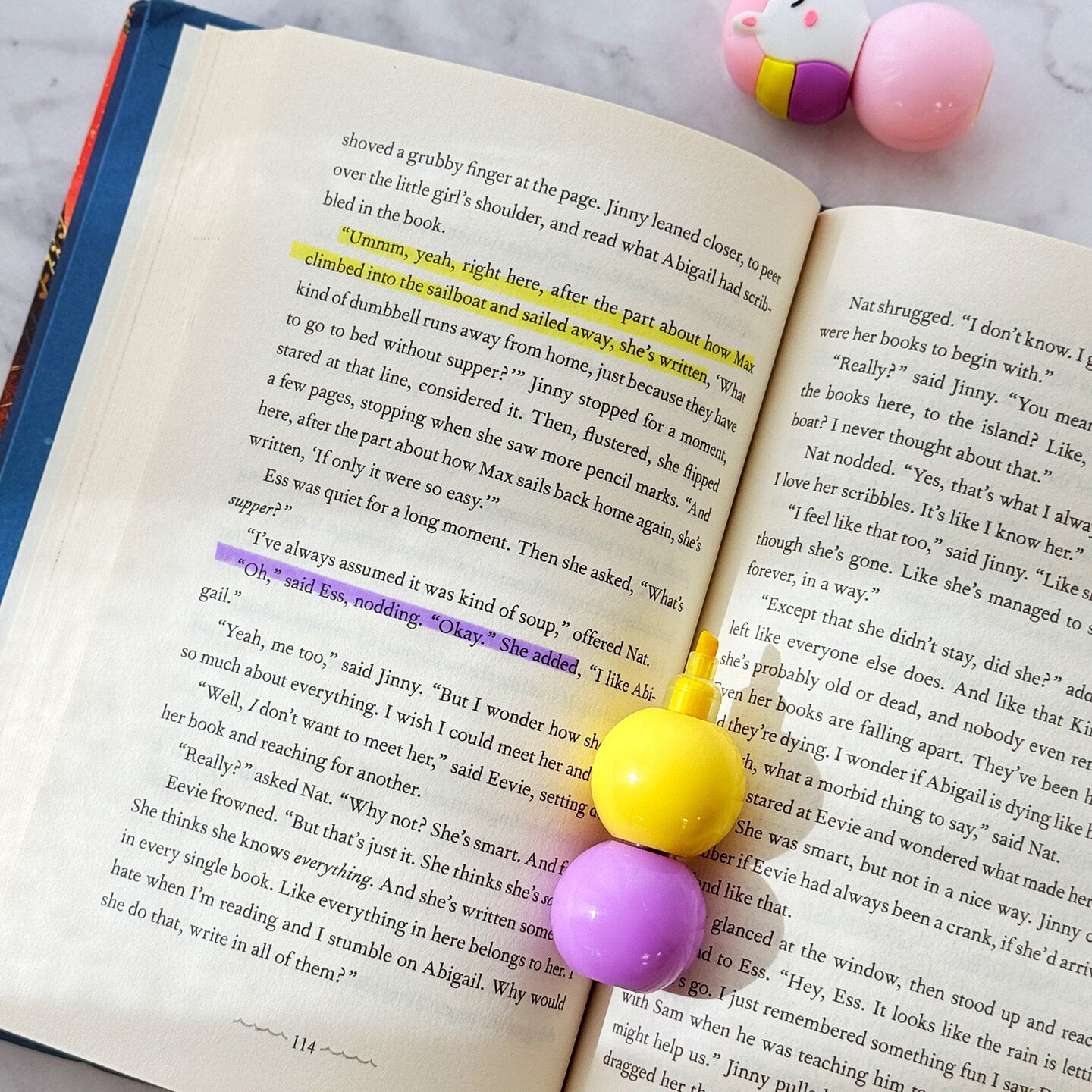 Wrapables Mini Stackable Highlighters, Cute Multi-color Markers, Unicorn