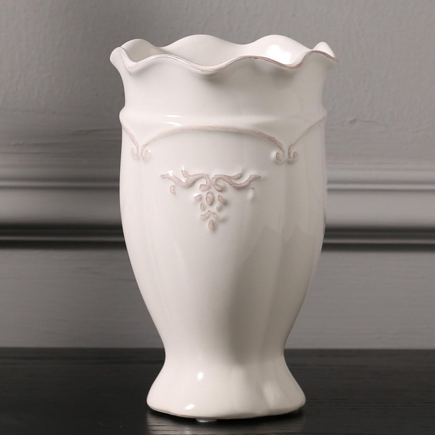 White Vase for Flowers, Ceramic vase for Home Decor