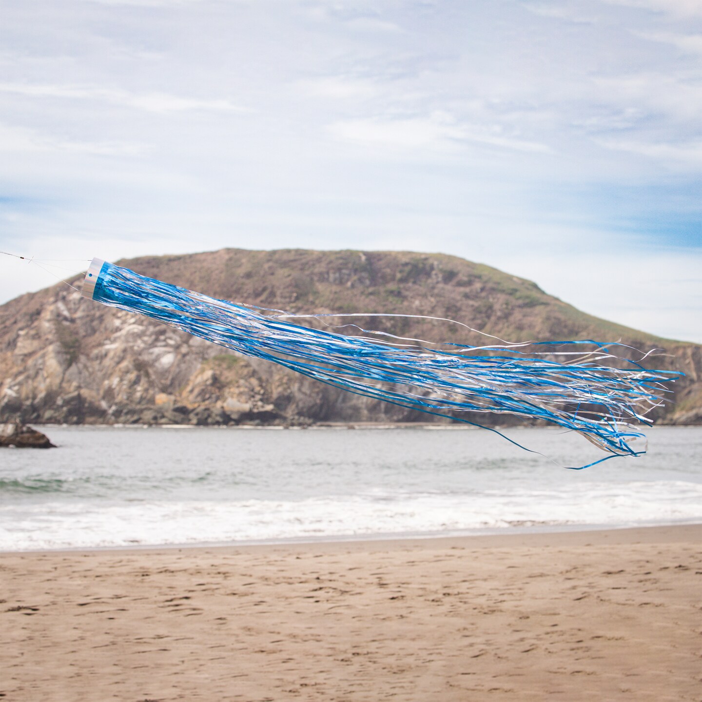 In the Breeze 9063 - Cobalt Blue Mylar Windsock - Holographic Windsock - Decorative and Humane Bird and Pest Deterrent