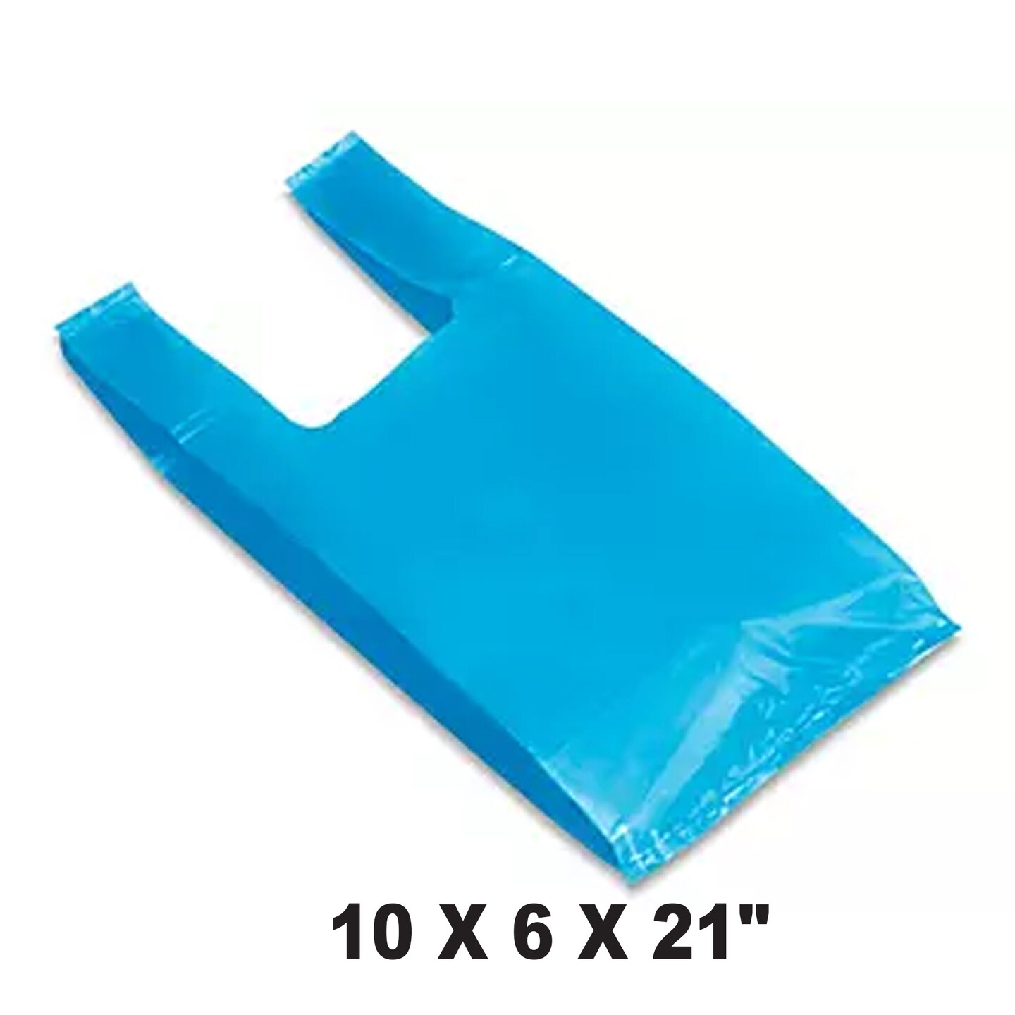 Durable T-Shirt Bags 10 x 6 x 21 Inches for Retail &#x26; Grocery