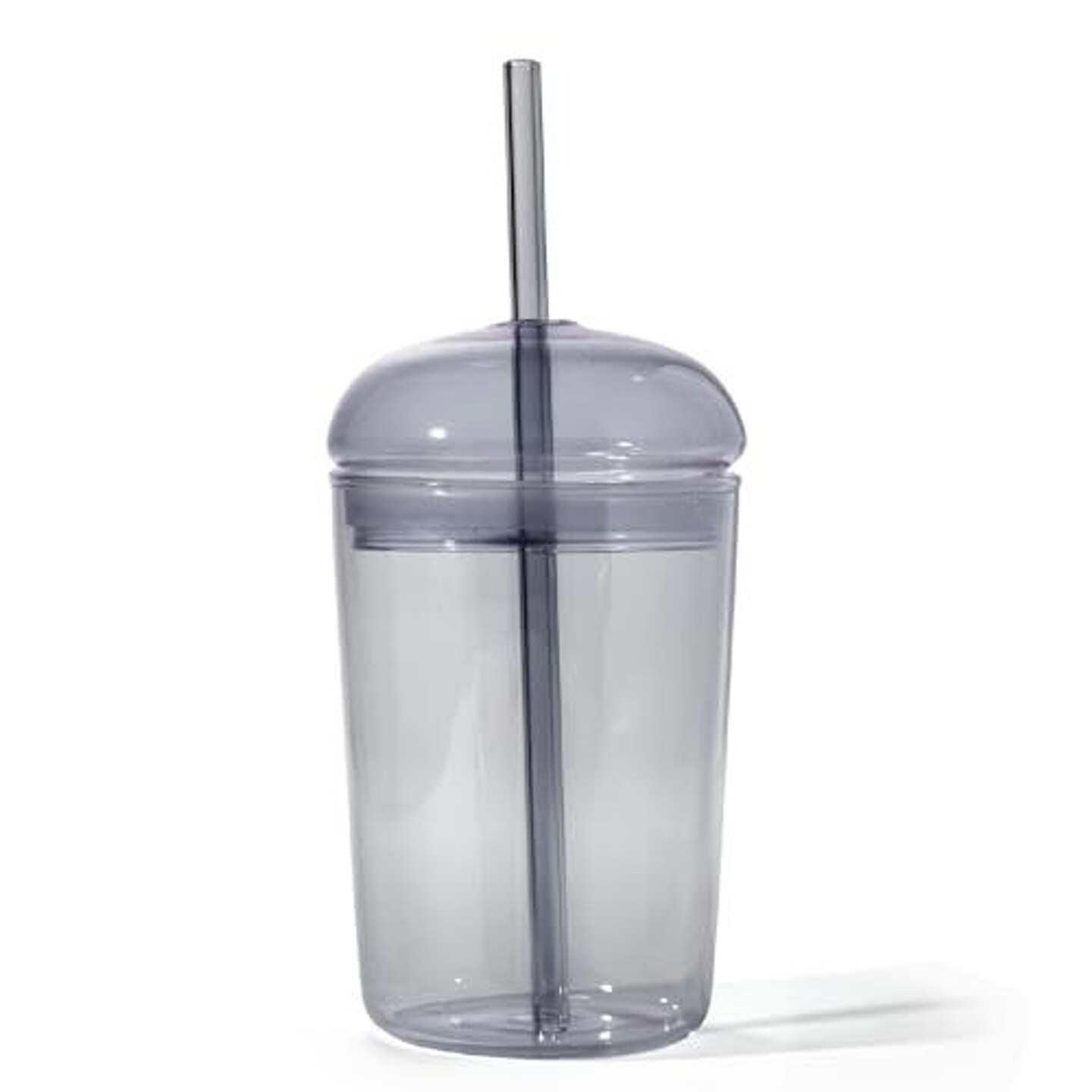 Maplefield Glass Frappe Tumbler with Dome Lid - Frappe Cup with Straw - Spillproof Glass Tumbler with Lid for Travel - Dishwasher-Safe Slushie Cups for Smoothies & Iced Coffee - 16 Oz, Black