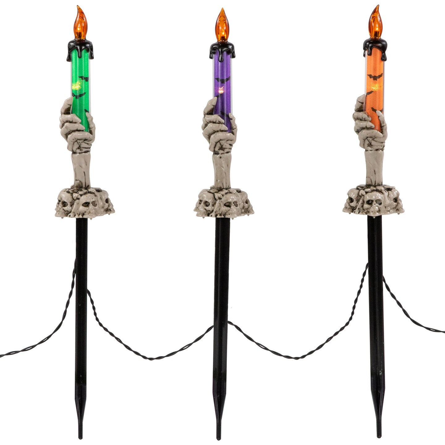 Northlight Skeleton Candle Halloween Decorations