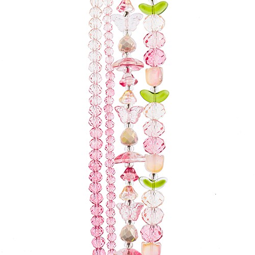 Crystal Lane DIY Glass Garden 7in Mixed Bead Strands