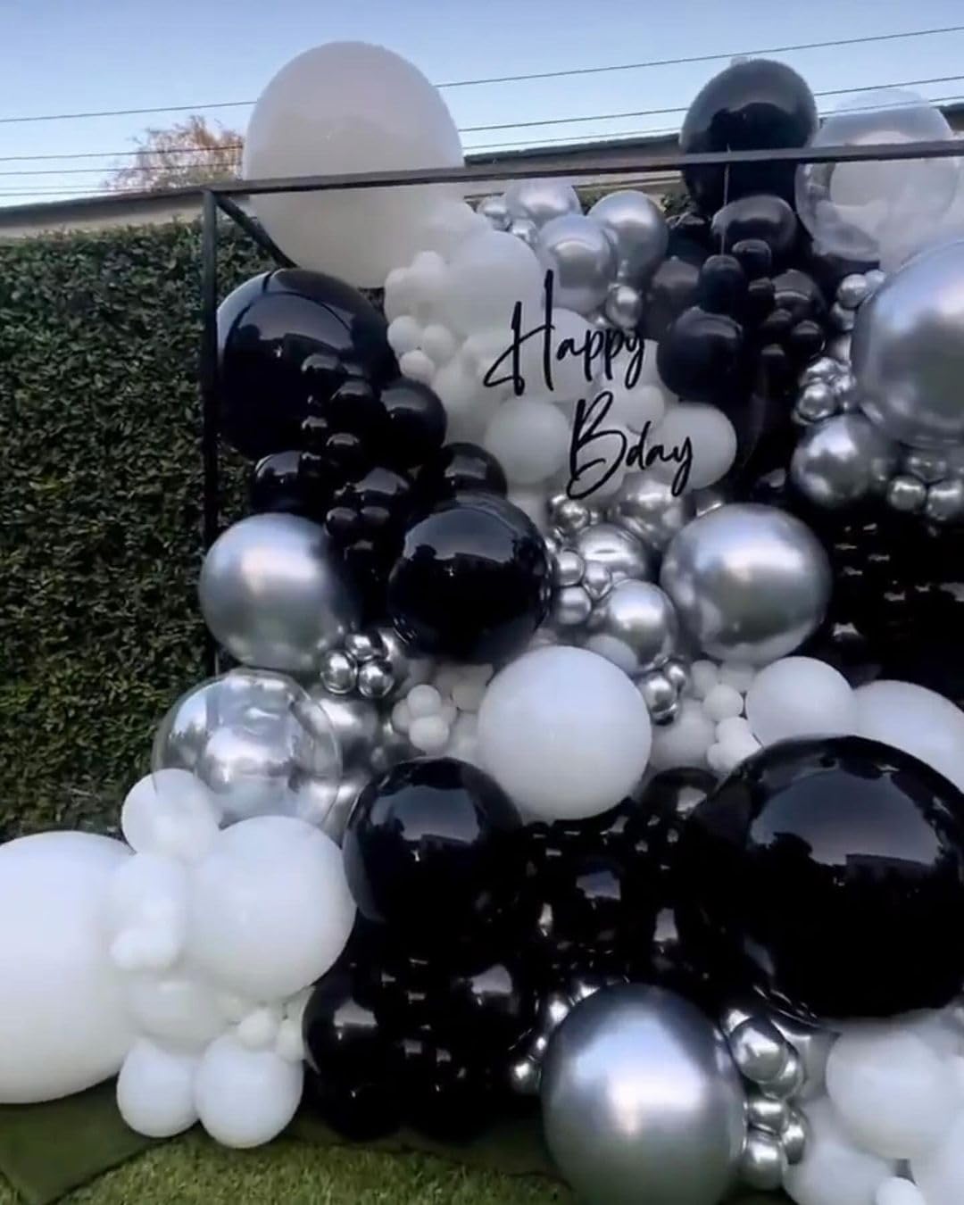 35Pcs Large Thick Balloons Big Round Black Latex Balloon(black)18 x 18 x 18 inches