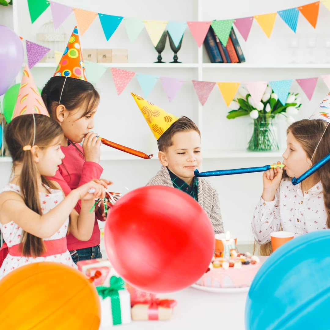 18 Inch Large Thick Latex Neon Rubber Balloons(Blue, Green, Pink, Purple, Red)10 x 4 x 1.5 inches