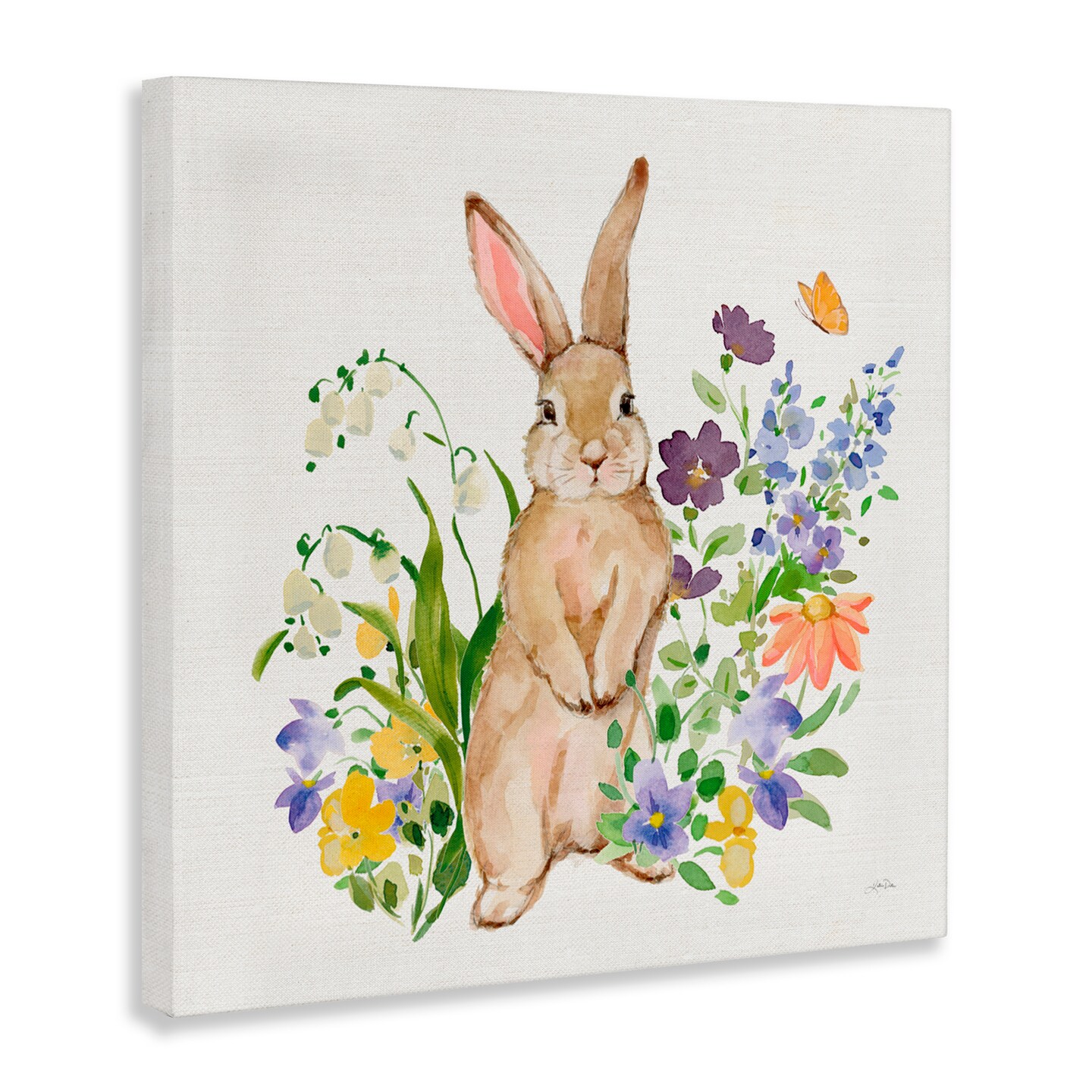 Stupell Industries Spring Bunny Standing Canvas Wall Art, design by Katrina Pete