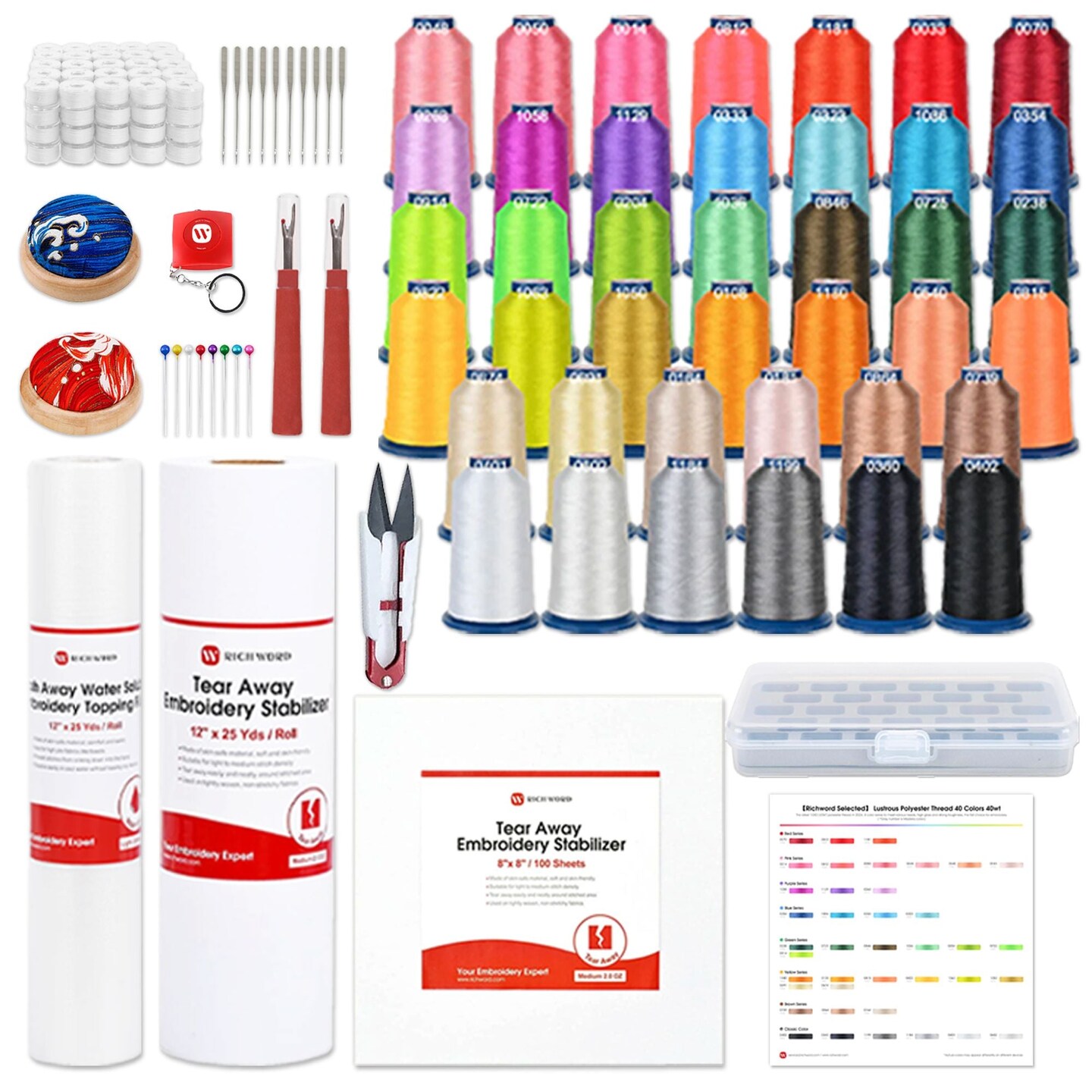 POOLIN EOC06 7.9in x 11in Embroidery Machine Deluxe Bundle - Red