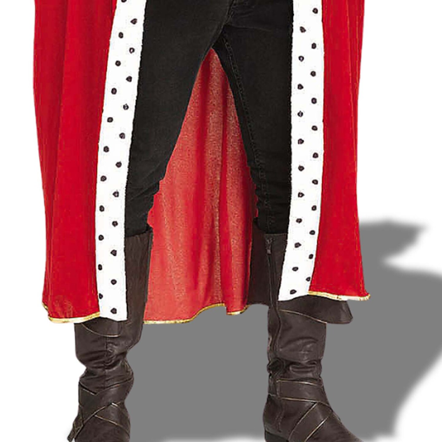 Adult Costume Fabric robe With FauxErmine Plush Trim