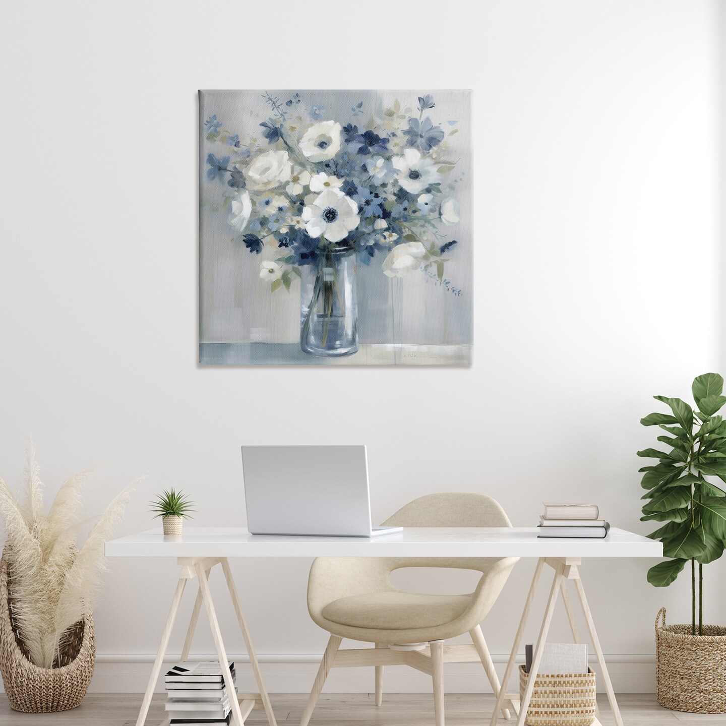 Stupell Industries Peaceful Blues Bouquet Canvas Wall Art, design by Creative Studio
