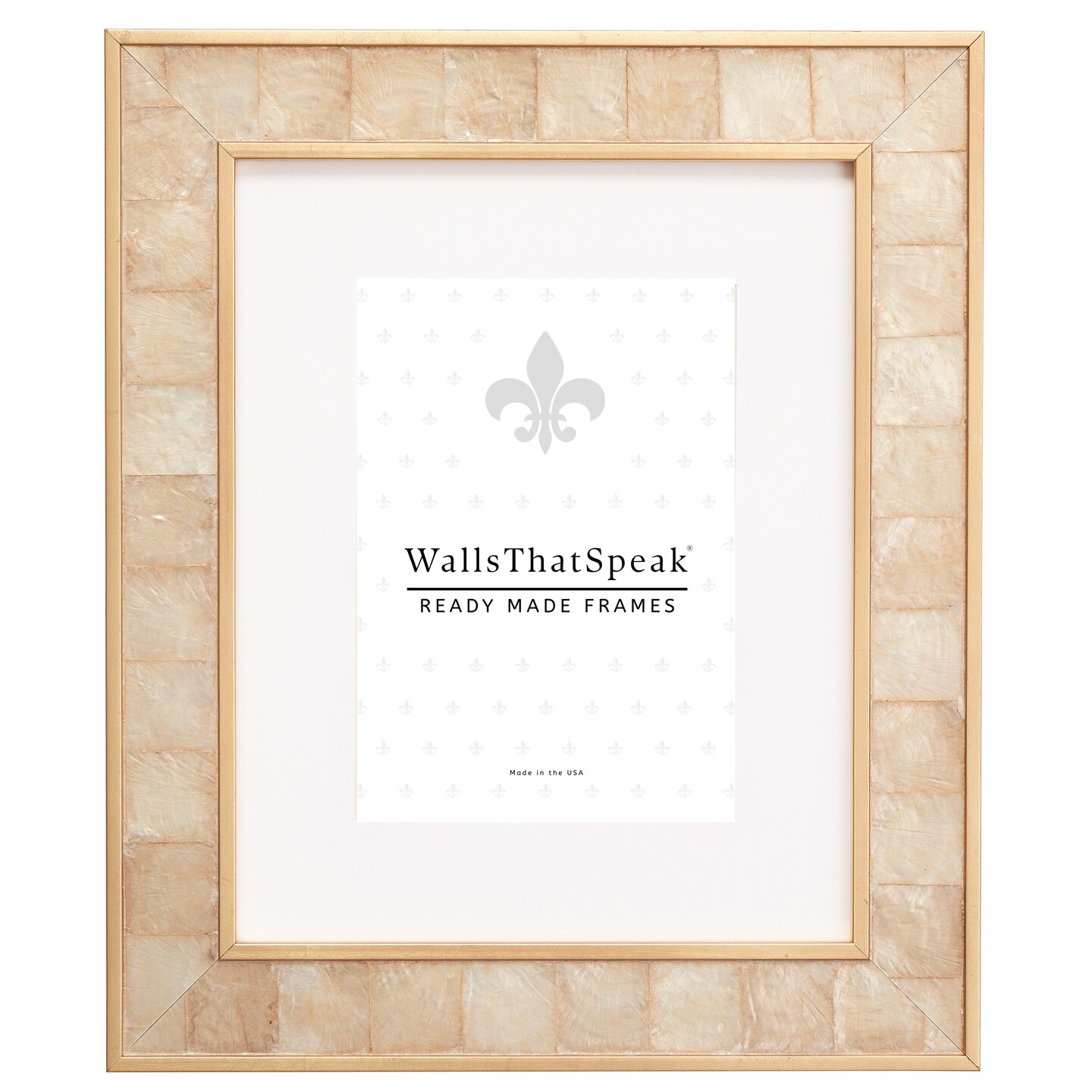 16x16 Matted Picture Frame, Opulence 1.5 Inch Wood Moulding, Wall Display Frame for Art, Posters, or Photos by wallsthatspeak