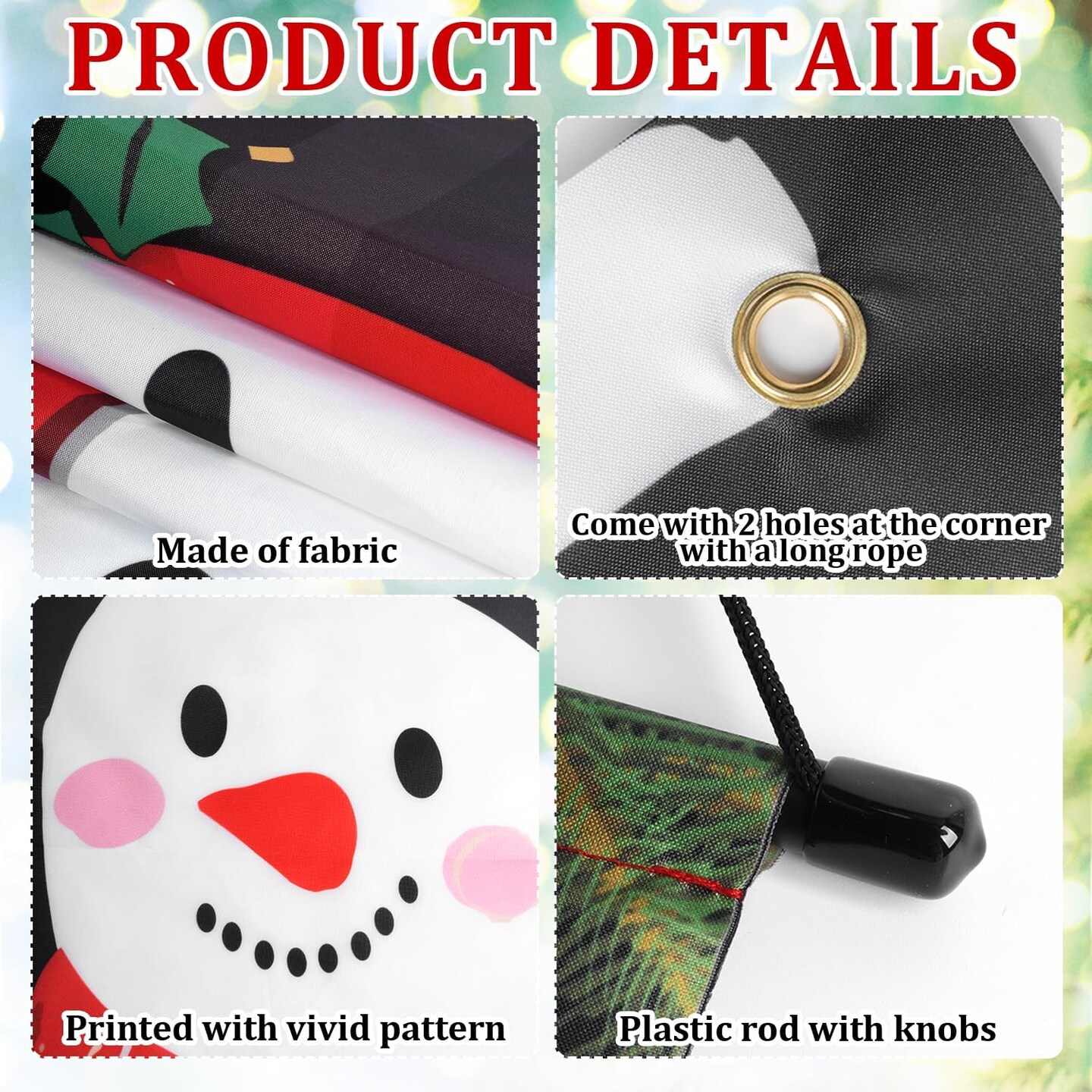 Merry Christmas Door Banner Porch Signs (Snowman)