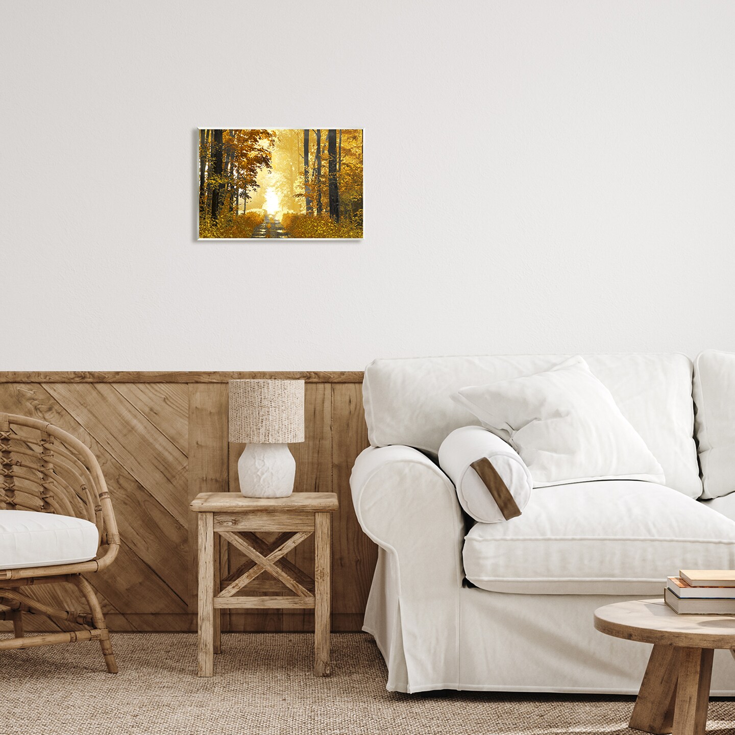 Autumn Path Landscape Wall Plaque Art