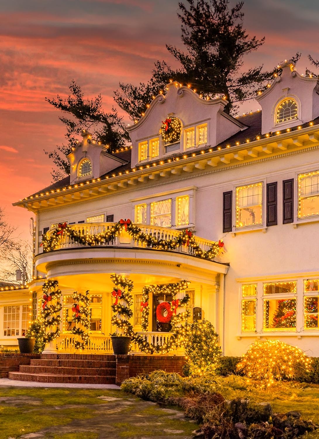 Solar String Lights Outdoor, 40FT 100 LED Solar Powered Fairy Lights with 8 Modes, IP65 Waterproof Solar Christmas Lights for Garden, Patio, Tree, Party, Wedding Decor – Warm White