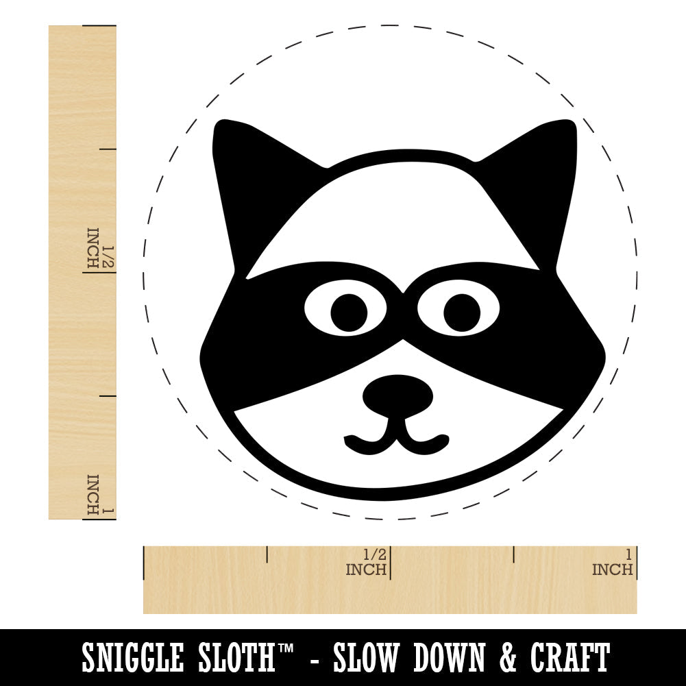 Racoon Face Doodle Rubber Stamp for Stamping Crafting Planners