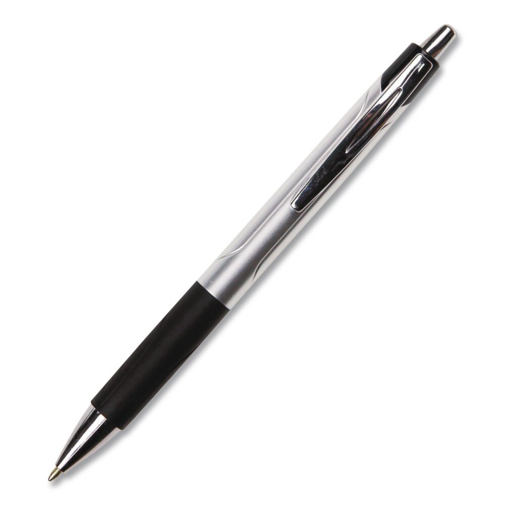 Universal 1 mm Comfort Grip Retractable Ballpoint Pen - Medium, Black (1 Dozen)