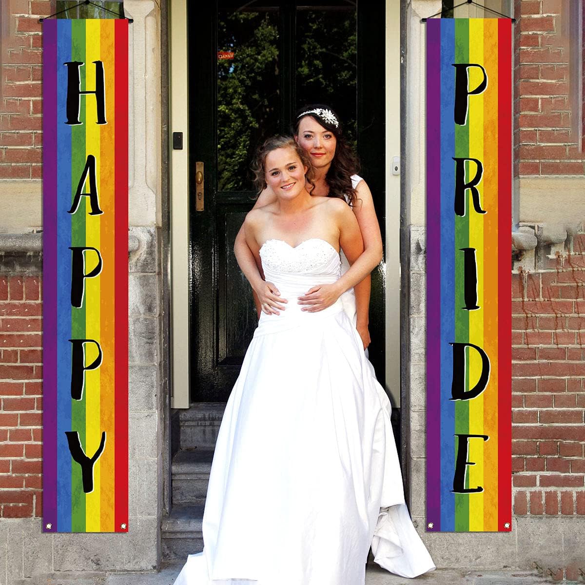 Gay Pride Decoration Outdoor Happy Pride Porch Banner LGBT Pride Day Pride Month Pride Prom Rainbow Party Decoration and Supplies