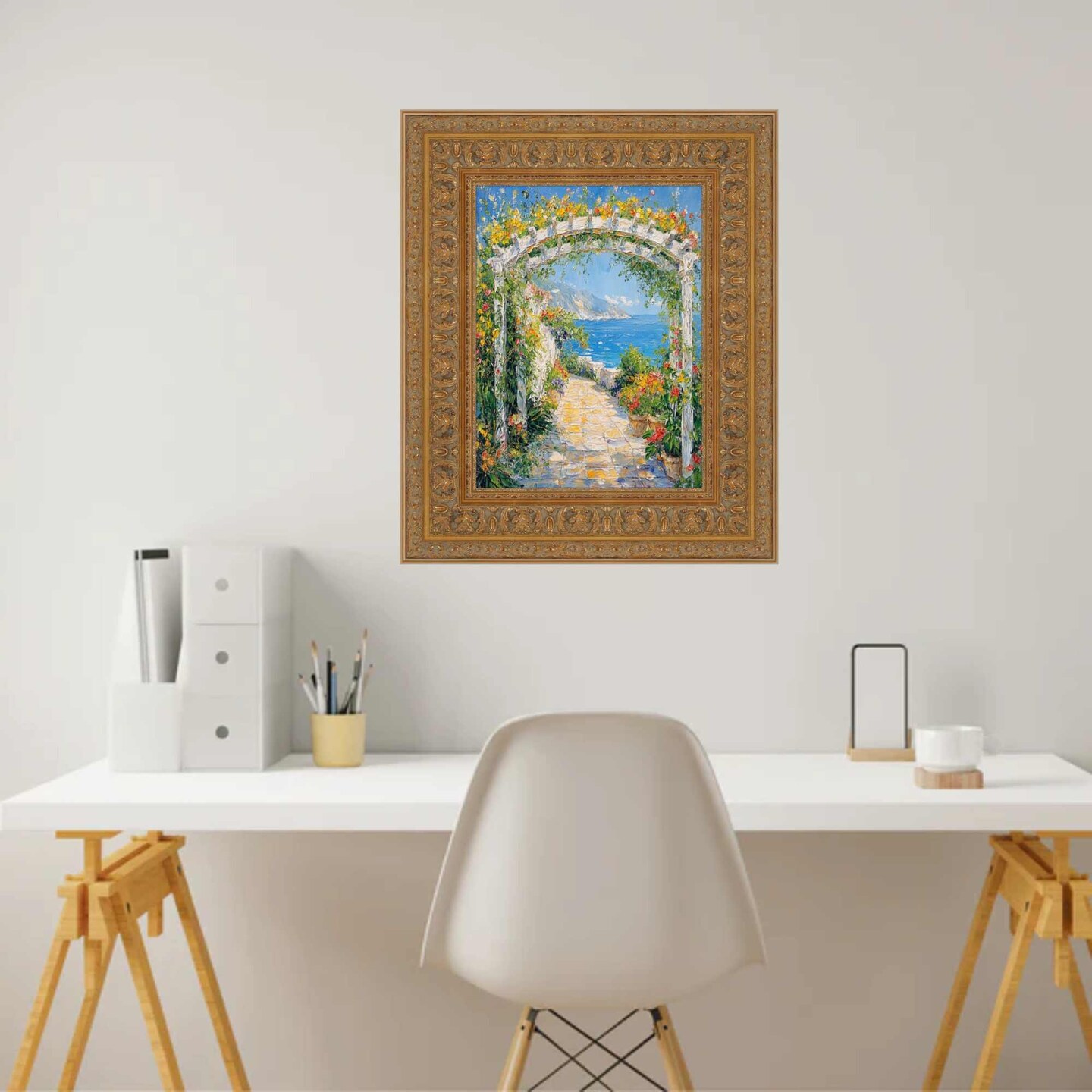 Wide Traditional Italian Carved Ornate Gold Leaf Picture Frame 20x30 frame