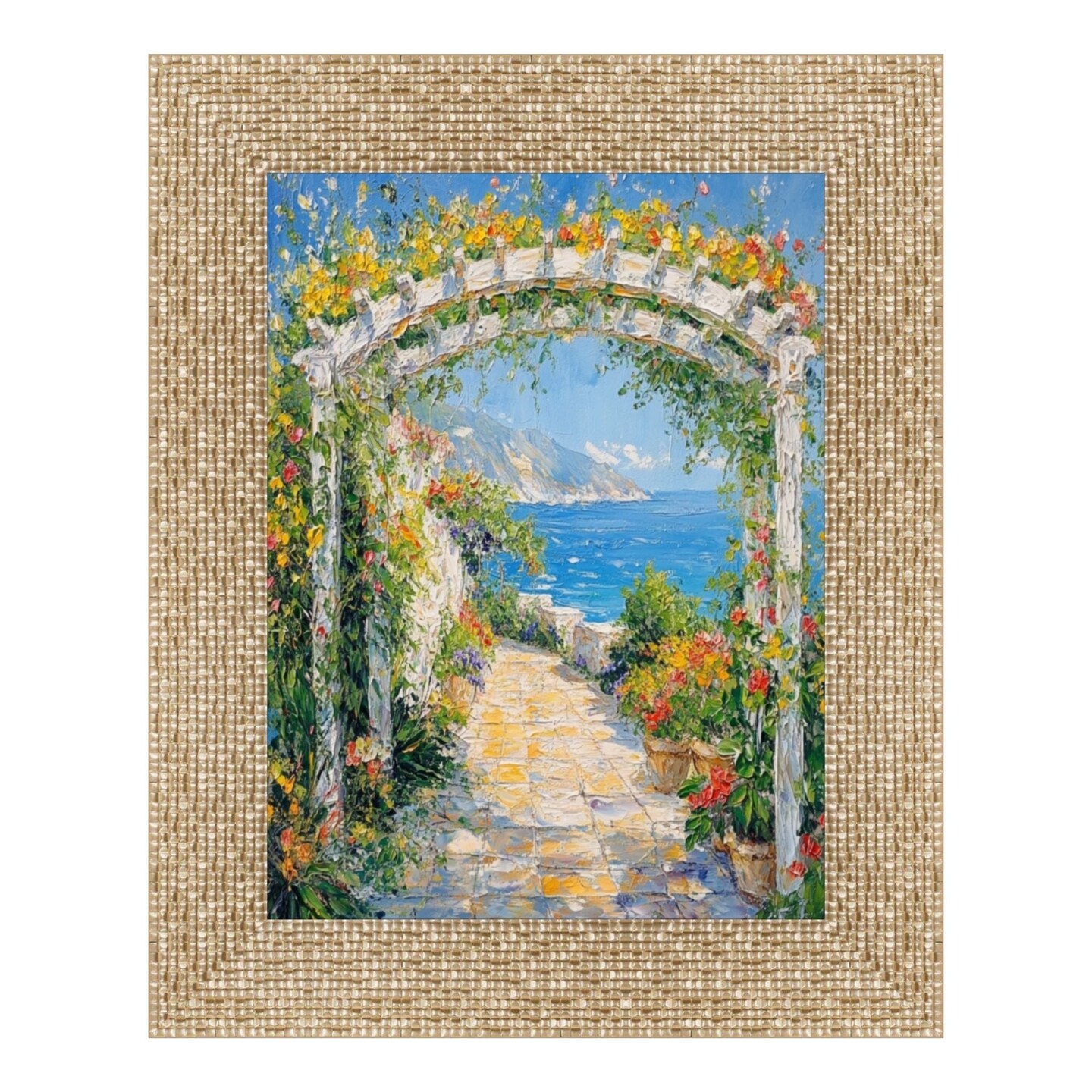Wide Bright Gold Glitter Metallic Picture Frame - Modern Disco Retro 9x12 frame