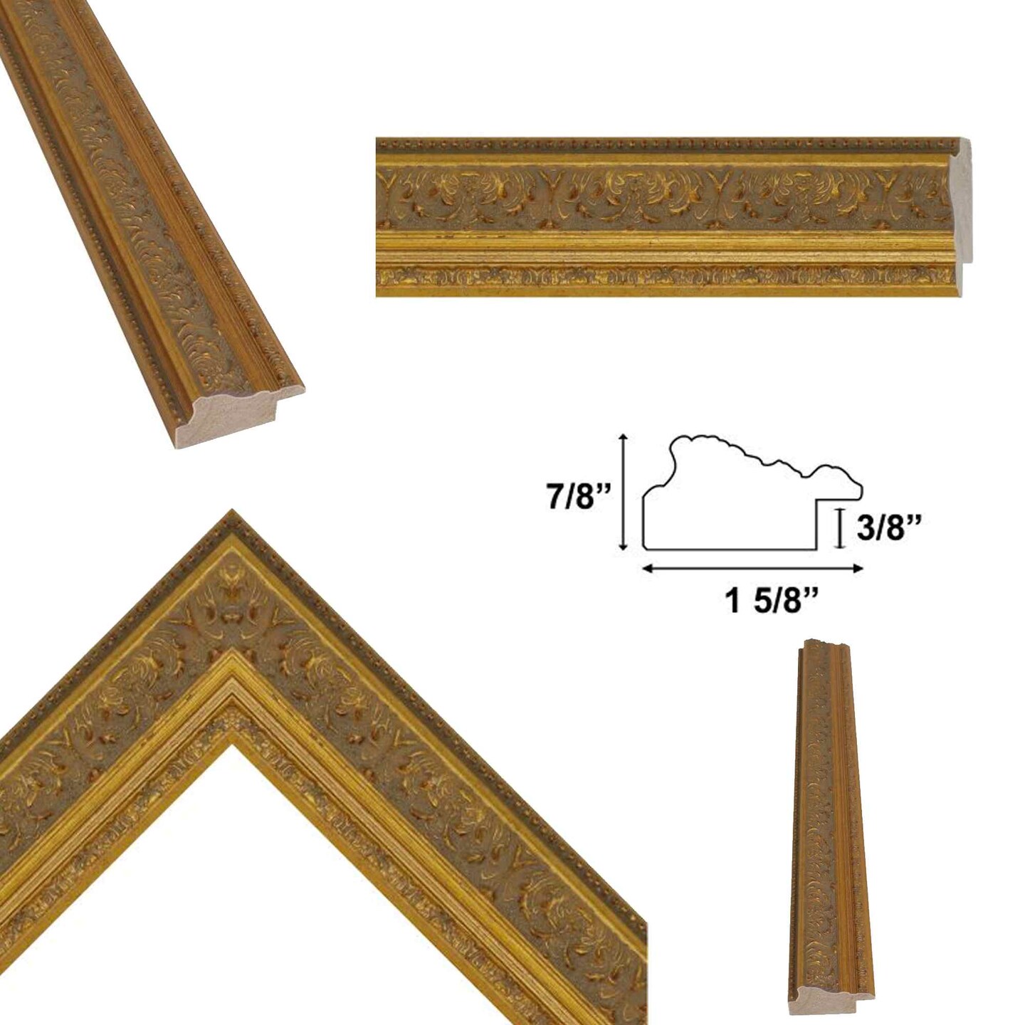 French Gold Leaf Ornate Picture Frame 22x28 frame