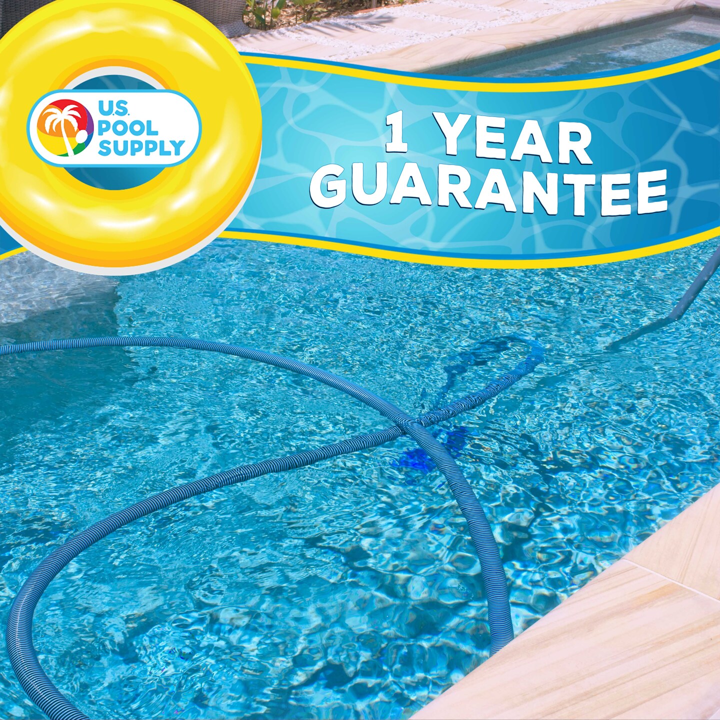 U.S. Pool Supply&#xAE; Flexible Triangular Pool Vacuum Head with Swivel Connection, Multi-Directional Fishtail EZ Clip Handle - Connects to 1-1/2&#x22;, 1-1/4&#x22; Vacuum Hose, Poles