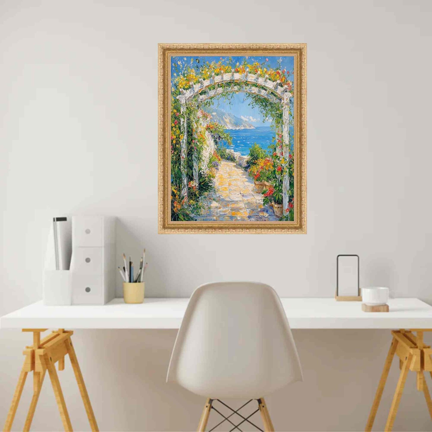 Italian Bright Gold Beaded Picture Frame 40x40 frame