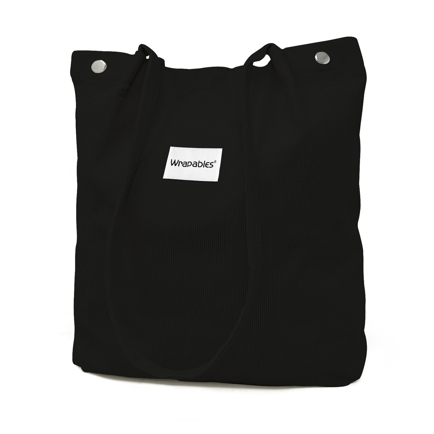 Wrapables Corduroy Tote Bag, Casual Everyday Shoulder Handbag