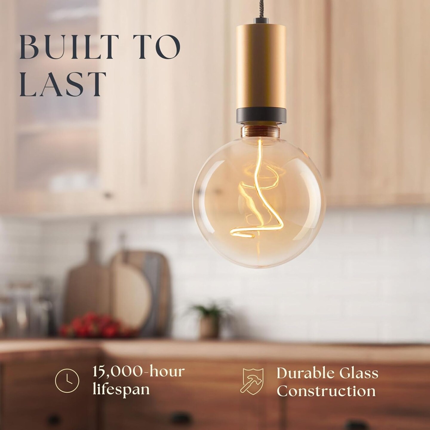 Next Glow Decorative LED Edison Bulb, Dimmable 2000K, E26, Oversized Globe Bulb
