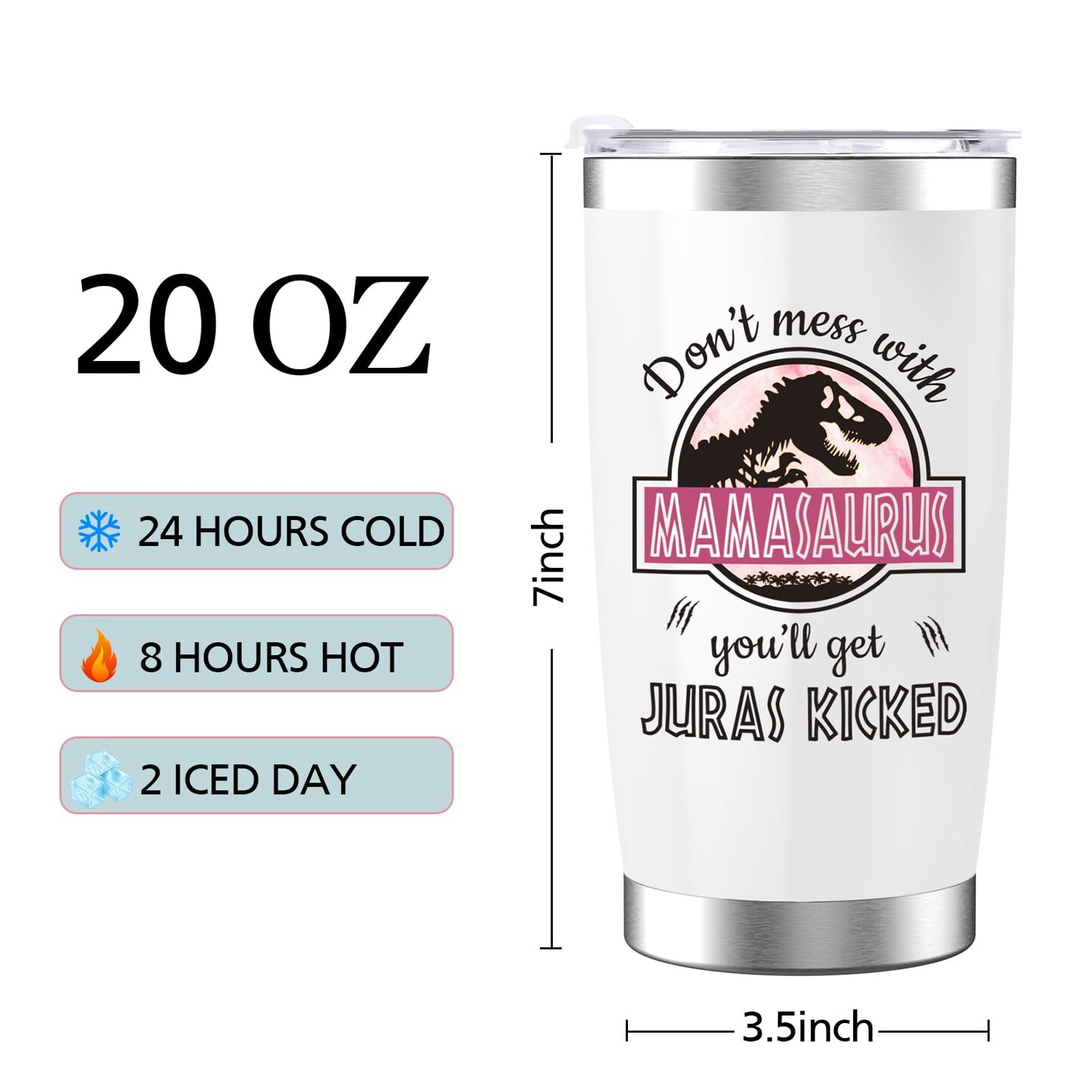 Mothers Day Gifts for Mom from Daughter Son Kids, Mom Gifts for Wife Stepmom Mama Nana Women Her, Unique Ideas Presents on Mother&#x27;s Day Birthday Valentines Christmas Thanksgiving - 20 OZ Tumbler w/Lid