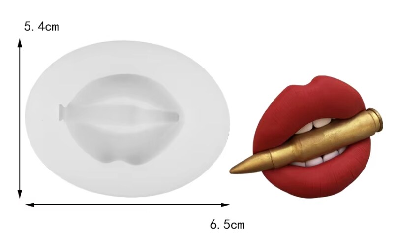 LIPS - Lips with raspberry ,cherry, and other  Silicone Mold